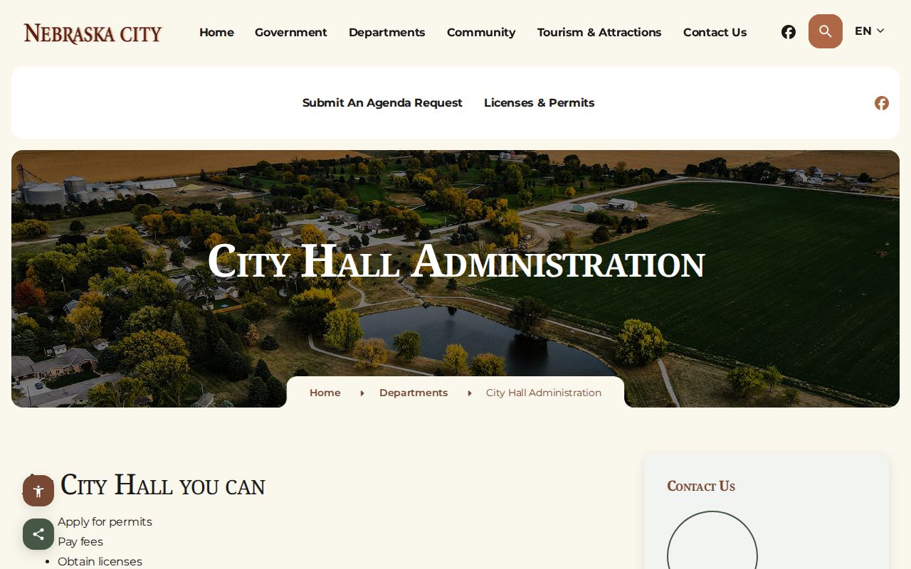 Nebraska City warrant search, city clerk and public-information counter