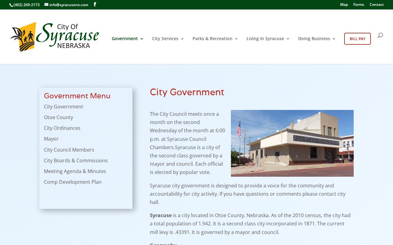 Syracuse warrant search, Syracuse city government page