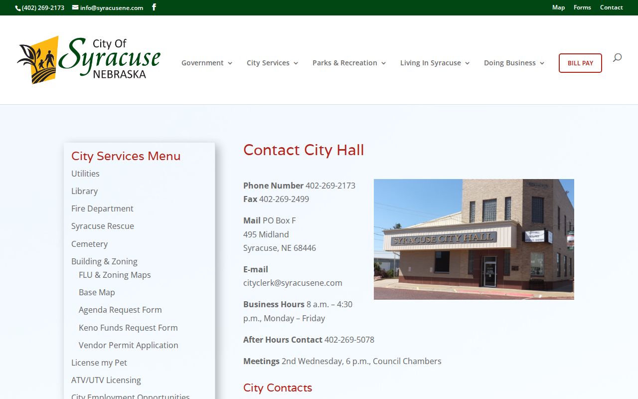 Syracuse warrant search, Syracuse city hall clerk contact