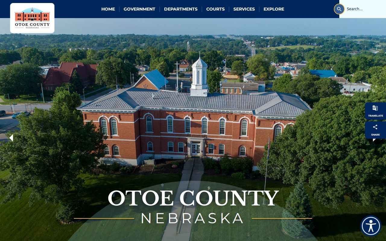 Talmage warrant search, Otoe County official services homepage